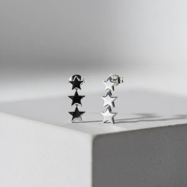 Triple_Star_Silver_Earrings_Minimalist_Stud_Earrings_925_Sterling_Silver